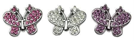 3-8" Slider Butterfly Charm Purple 3-8"