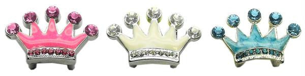 3-8" Slider Enamel Crown Charm Turquoise 3-8"