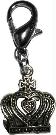 Pewter Crowns Lobster Claw Charm