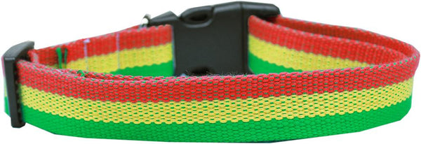Rasta Bamboo Nylon Dog Collar XL