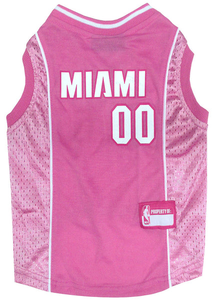 Miami Heat Pink Dog Jersey Small