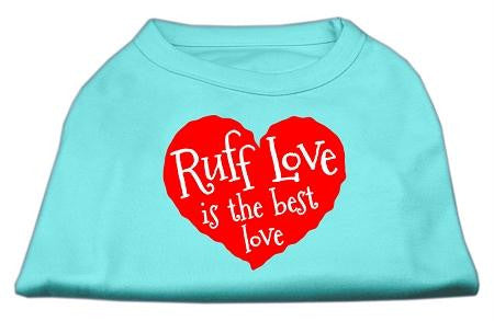 Ruff Love Screen Print Shirt Aqua Sm (10)