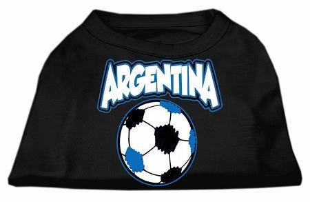Argentina Soccer Screen Print Shirt Black Med (12)