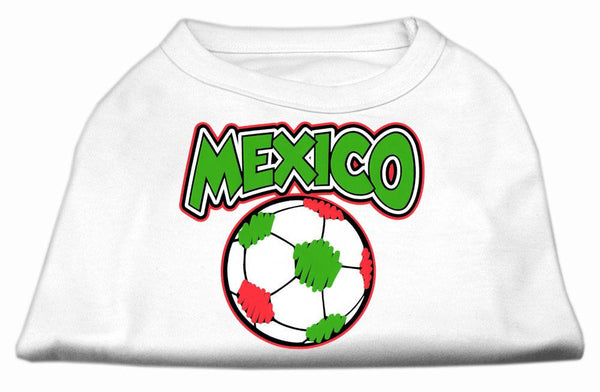 Mexico Soccer Screen Print Shirt White 6x (26)