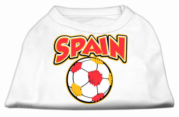 Spain Soccer Screen Print Shirt White 4x (22)