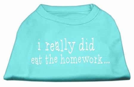 I really did eat the Homework Screen Print Shirt Aqua S (10)