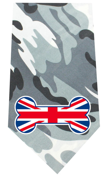 UK Bone Flag Screen Print Bandana Grey Camo