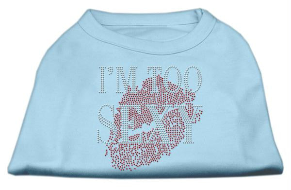 I'm Too Sexy Rhinestone Shirts Baby Blue S (10)