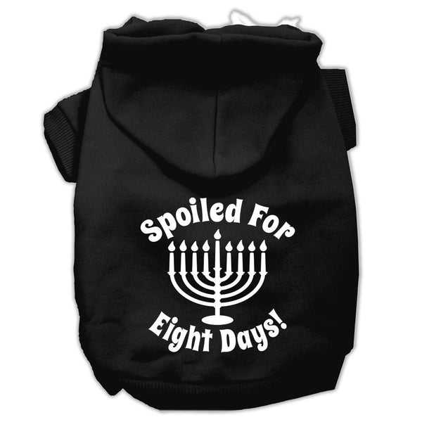 Spoiled for 8 Days Screenprint Dog Pet Hoodies Black Size XS (8)
