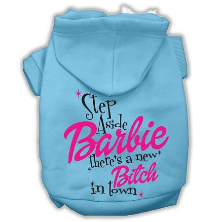 New Bitch in Town Screenprint Hoodie Baby Blue XS (8)