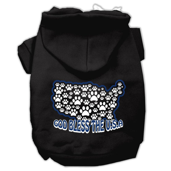 God Bless USA Screen Print Pet Hoodies Black M (12)