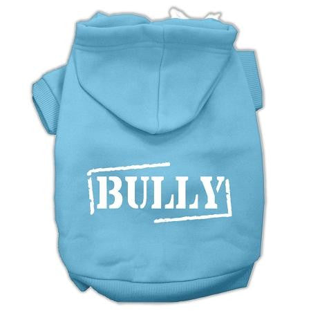 Bully Screen Printed Pet Hoodies Baby Blue Size XS (8)