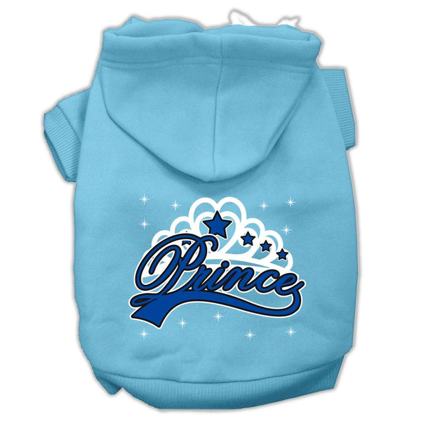 I'm a Prince Screen Print Pet Hoodies Baby Blue Size XS (8)