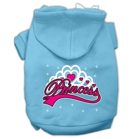 I'm a Princess Screen Print Pet Hoodies Baby Blue Size Lg (14)