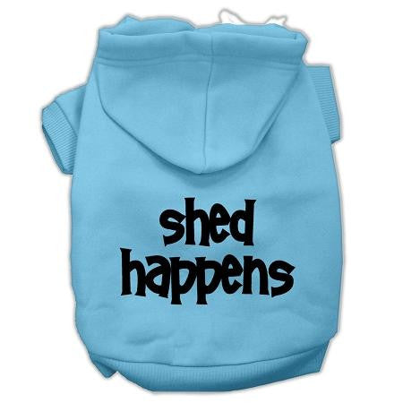 Shed Happens Screen Print Pet Hoodies Baby Blue Size XS (8)