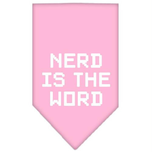 Nerd is the Word Screen Print Bandana Light Pink Small