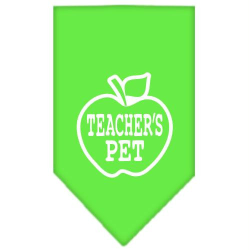 Teachers Pet Screen Print Bandana Lime Green Large
