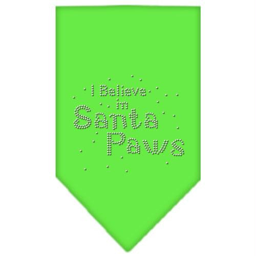 Santa Paws Rhinestone Bandana Lime Green Large