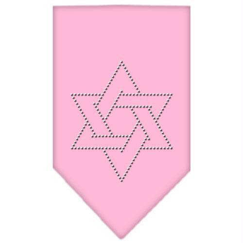 Star Of David Rhinestone Bandana Light Pink Small
