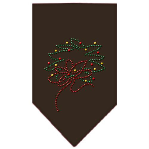 Wreath Rhinestone Bandana Cocoa Small