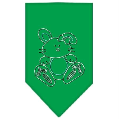 Bunny Rhinestone Bandana Emerald Green Small