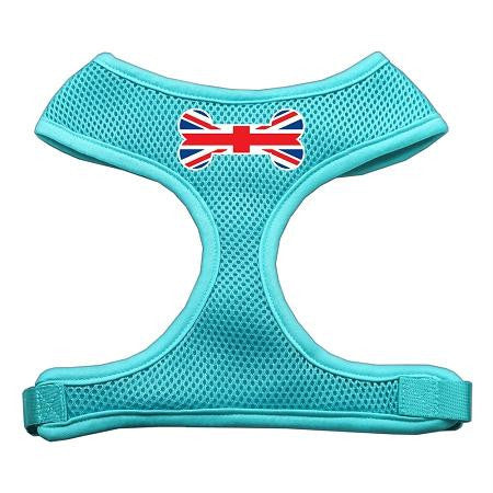 Bone Flag UK Screen Print Soft Mesh Harness Aqua Extra Large