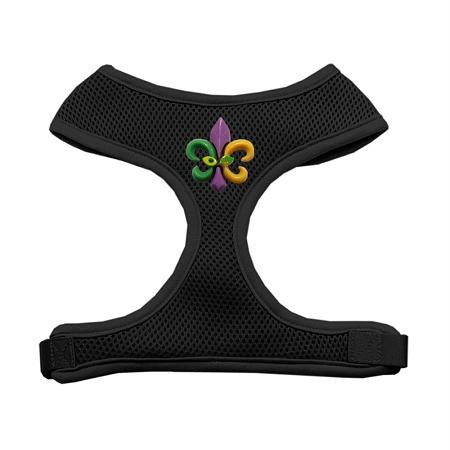 Mardi Gras Fleur de Lis Chipper Black Harness Large