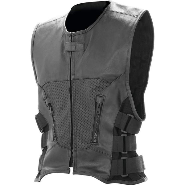 Rocky Mountain Hides Solid Genuine Buffalo Leather Vest- Xl