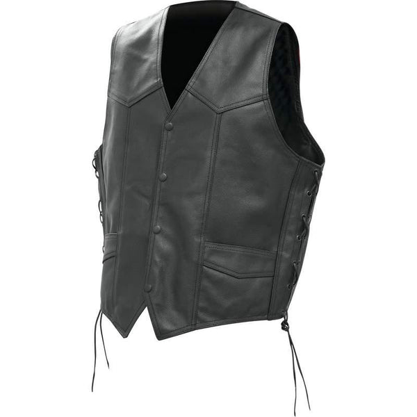 Rocky Mountain Hides Solid Genuine Buffalo Leather Vest- 3x