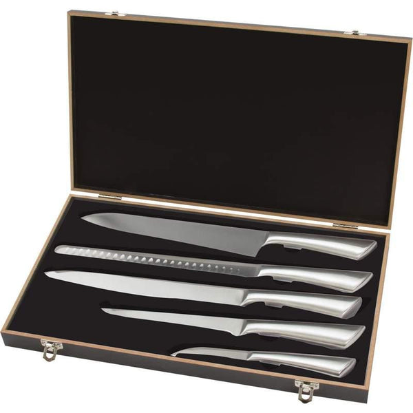 Slitzer 6pc Professional Surgical Stainless Steel Cutlery Set In Wood Case