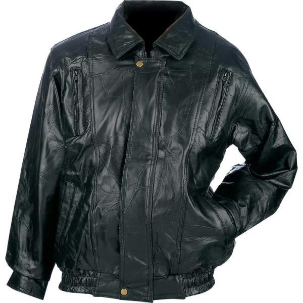 Maxam Brand Italian Mosaic Design Genuine Top Grain Lambskin Leather Jacket- M