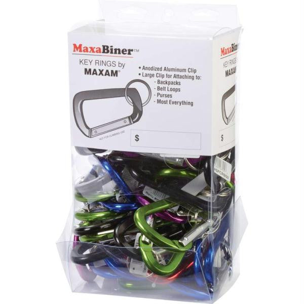 Maxam 50pc Maxabiner Clips In Countertop Display