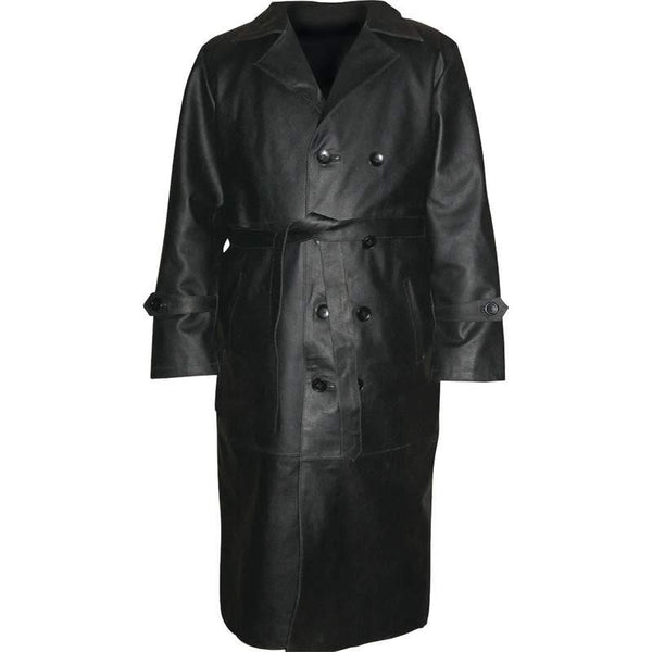 Rocky Mountain Hides Solid Genuine Buffalo Leather Trench Coat- 2x