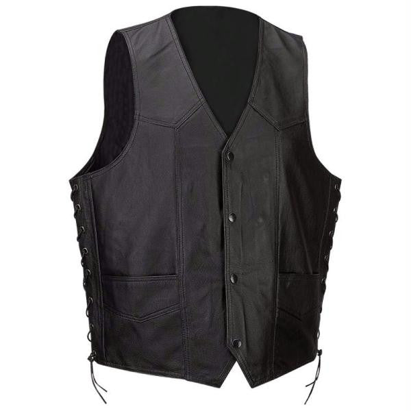 Diamond Plate Solid Genuine Leather Vest- 2x