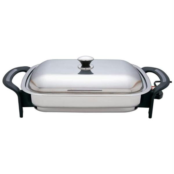 Precise Heat T304 Stainless Steel 16" Rectangular Electric Skillet