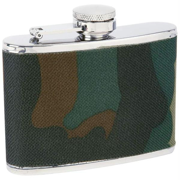 Maxam 4oz Stainless Steel Flask With Camouflage Wrap