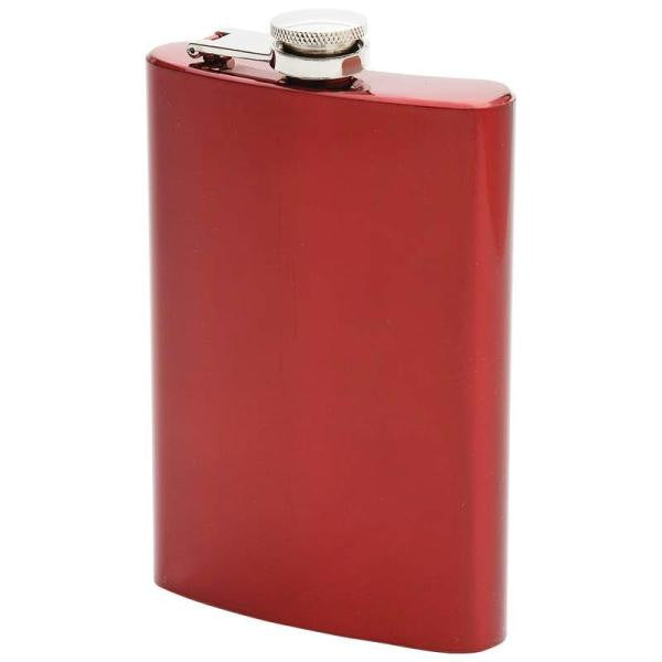 Maxam 8oz Stainless Steel Flask- Red