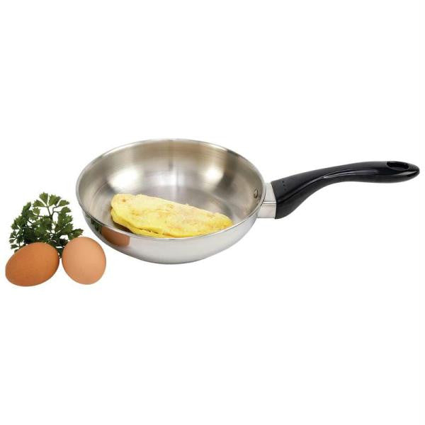 Precise Heat 8-1-4" 12-element T304 Stainless Steel Omelet Pan- Ply Omelet Pan 12 Elemen