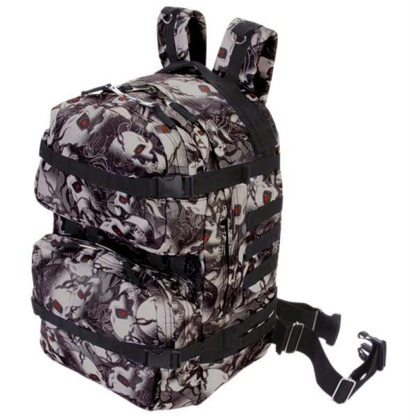 Extreme Pak Red-eye Skull Camo Water-resistant 19" Backpack