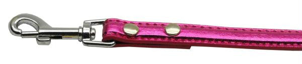 3-8" (10mm) Metallic Two Tier Collar Pink 1-2" Leash