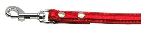 3-8" (10mm) Metallic Two Tier Collar Red 3-4" Leash