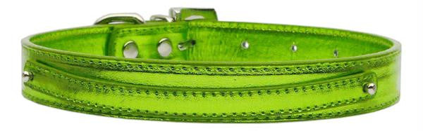 3-8" (10mm) Metallic Two Tier Collar Lime Green Large