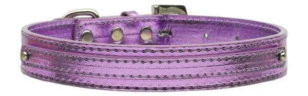 3-8" (10mm) Metallic Two Tier Collar Purple Large