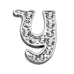 3-8" Clear Script Letter Sliding Charms Y .