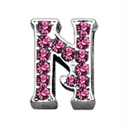 3-8" Pink Script Letter Sliding Charms N .