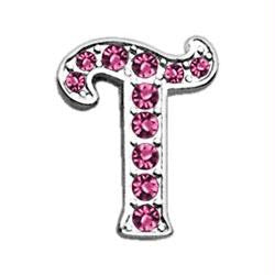 3-8" Pink Script Letter Sliding Charms T .