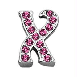 3-8" Pink Script Letter Sliding Charms X .