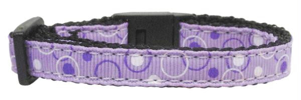 Retro Nylon Ribbon Collar Lavender Cat Safety