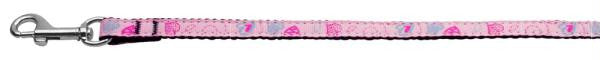 Crazy Hearts Nylon Collars Light Pink 3-8 wide 4Ft Lsh