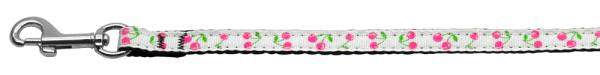 Cherries Nylon Collar White 3-8 wide 6Ft Lsh